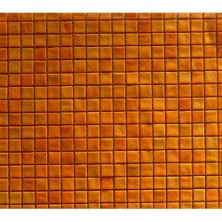 Mosaïque jaune orange émaux de venise vendu par 25 carreaux de 1.5 par 1.5cm