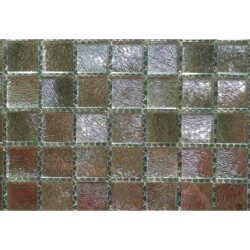 Gris argent strié mosaïque vetrocristal 1.5 par 1.5 cm par 36 carreaux