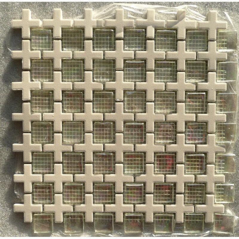 Blanc saint marco mosaïque blanc plaque 30.4 par 29.7cm
