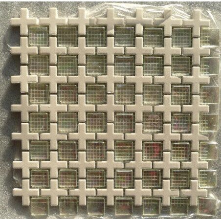 Blanc saint marco mosaïque blanc plaque 30.4 par 29.7cm