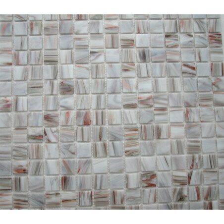 Gris mosaïque pâte de verre mélange gris beige marbré New Trianon plaque 32.5 cm