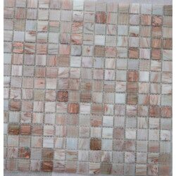 Beige blanc crème champagne mosaïque pâte de verre marbré par 25 carreaux