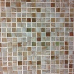 Beige blanc crème champagne mosaïque pâte de verre marbré par 25 carreaux