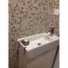 Beige blanc crème champagne mosaïque pâte de verre marbré par 25 carreaux
