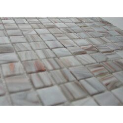 Gris beige marbré New Trianon mosaïque pâte de verre par 25 carreaux