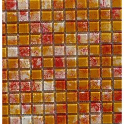 Orange foncé mosaïque art vintage vetro-cristal 2.5 cm par 100g