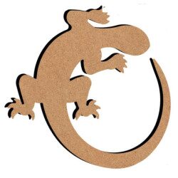 Salamandre 26 cm support bois pour mosaïque
