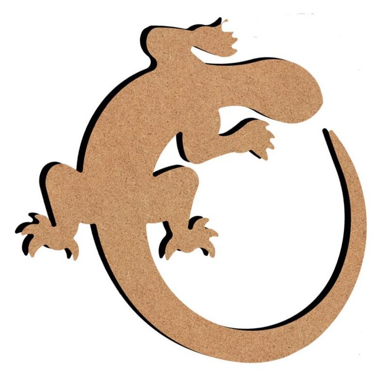 Salamandre 26 cm support bois pour mosaïque