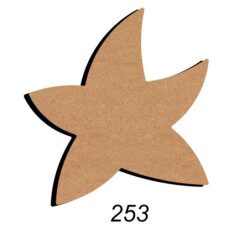 Etoile de mer / étoile de Noël support bois médium 28 par 25 cm pour mosaïque