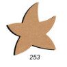 Etoile de mer / étoile de Noël support bois médium 28 par 25 cm pour mosaïque