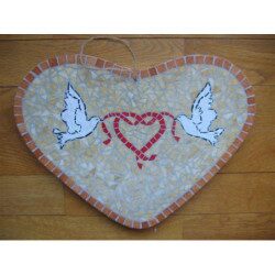 Cur 26 cm par 23 cm support bois pour mosaïque
