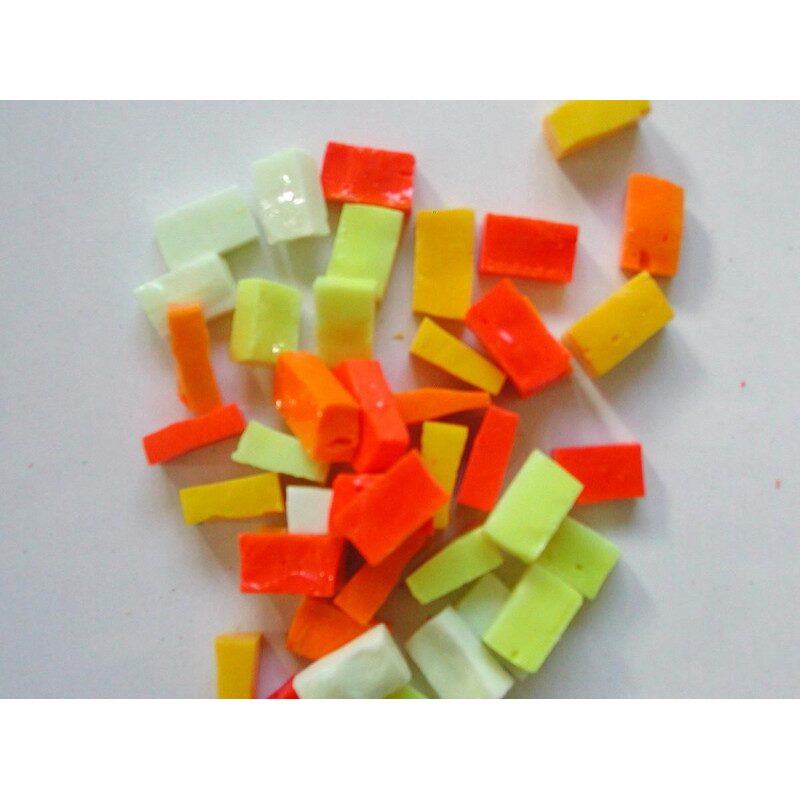 Jaune assortiment mosaïque smalt jaune orange vif de M76/M80 par 100g