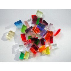 Assortiment mosaïque smalt de Venise translucide arlequin par 100g