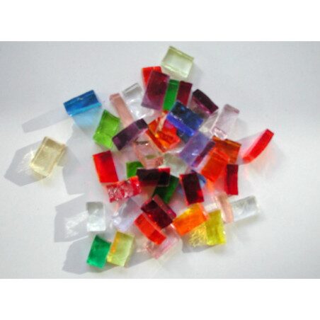 Assortiment mosaïque smalt de Venise translucide arlequin par 100g