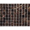 Brun foncé noir gemmé Madagascar mosaïque pate de verre par 25 carreaux