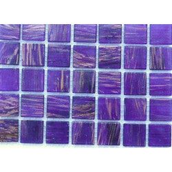 Bleu cobalt gemme mosaïque pate de verre par 25 carreaux