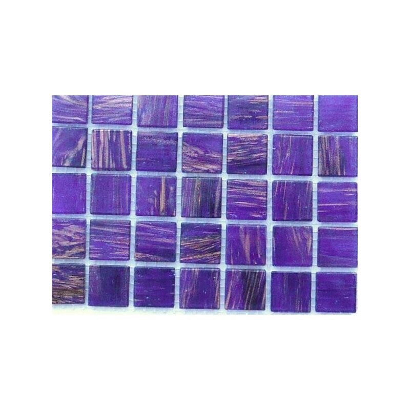 Bleu cobalt gemme mosaïque pate de verre par 25 carreaux