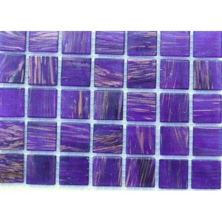 Bleu cobalt gemme mosaïque pate de verre par 25 carreaux