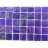 Bleu cobalt gemme mosaïque pate de verre par 25 carreaux