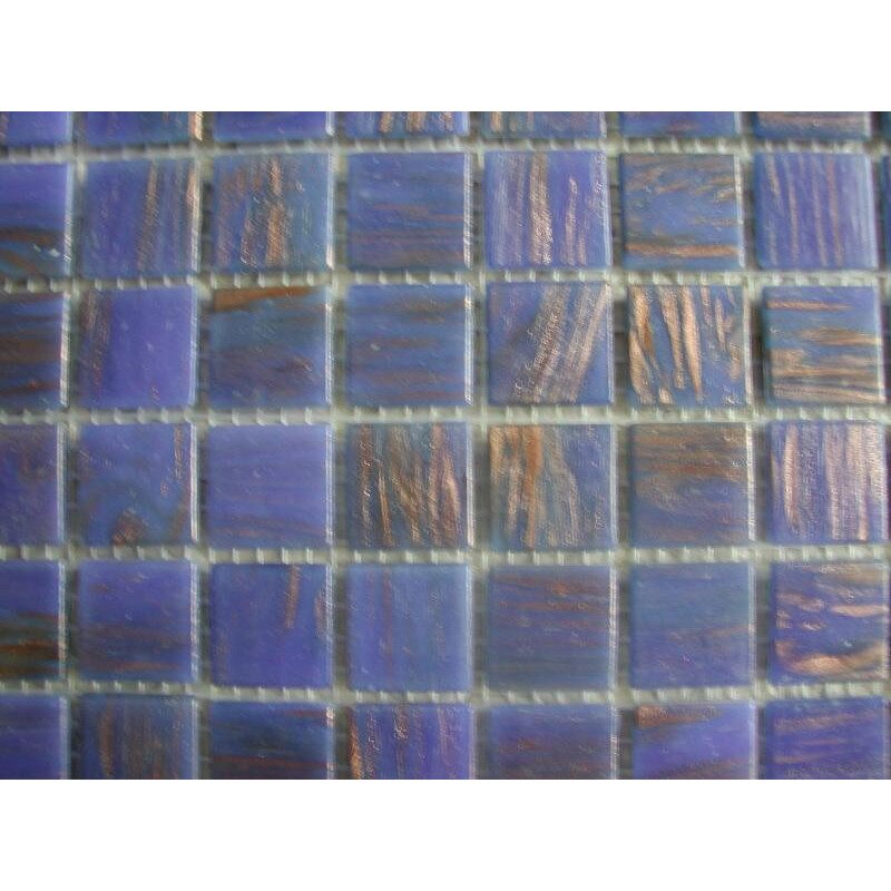 Bleu lavande gemme mosaïque pâte de verre par 25 carreaux
