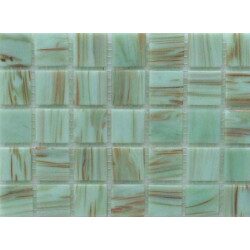 Vert jade gemme mosaïque pâte de verre par 25 carreaux