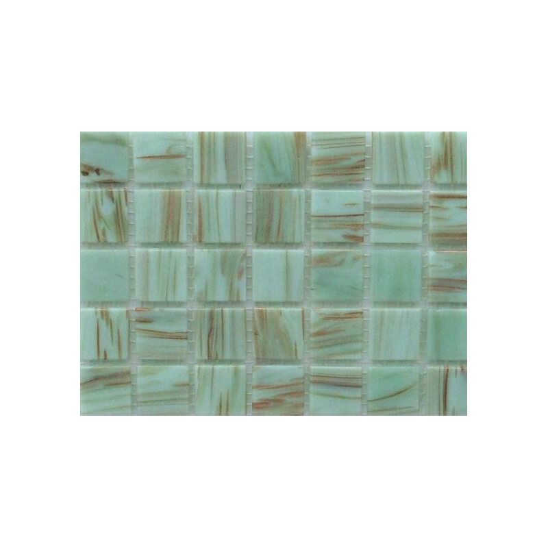 Vert jade gemme mosaïque pâte de verre par 25 carreaux
