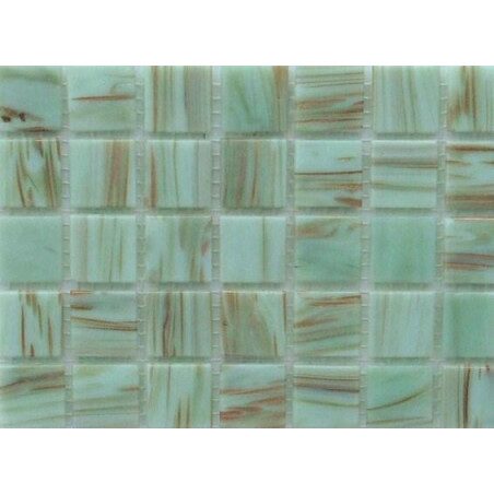 Vert jade gemme mosaïque pâte de verre par 25 carreaux