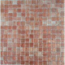 Brun cuivre gemme mosaïque pate de verre par 25 carreaux