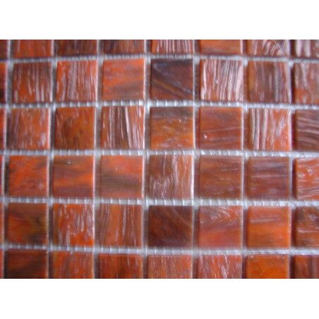 Brun terracotta gemme mosaïque pate de verre par 25 carreaux