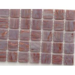 Rose mauve gemme mosaïque pate de verre par 25 carreaux