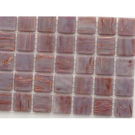 Rose mauve gemme mosaïque pate de verre par 25 carreaux