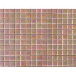 Rose nacré mosaique pâte de verre 2 cm par 25 carreaux