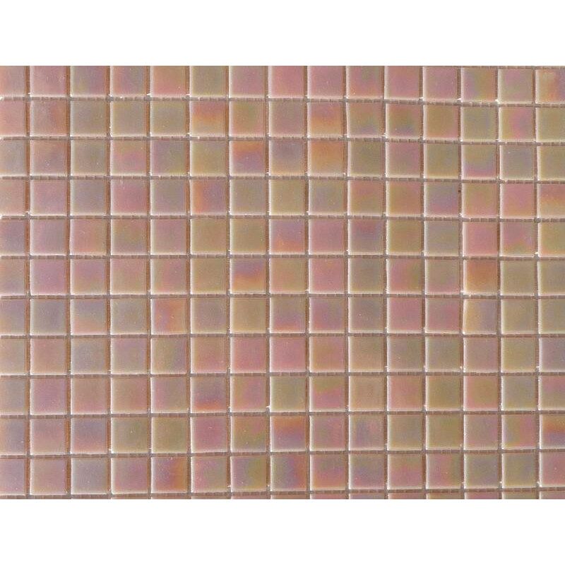 Rose nacré mosaique pâte de verre 2 cm par 25 carreaux