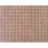 Rose nacré mosaique pâte de verre 2 cm par 25 carreaux