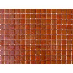 Orange foncé nacré mosaïque pâte de verre par 25 carreaux