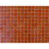 Orange foncé nacré mosaïque pâte de verre par 25 carreaux