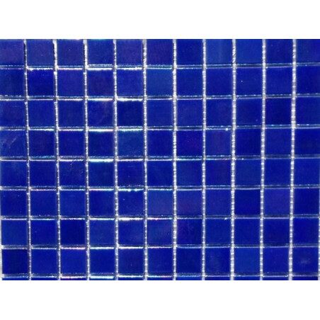 Bleu violet nacré gloss mosaique pâte de verre par 25 carreaux