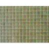 Vert olive nacré mosaique pâte de verre par 25 carreaux
