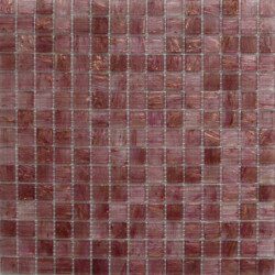 Rouge cuivre plus gemme mosaïque pâte de verre par 25 carreaux