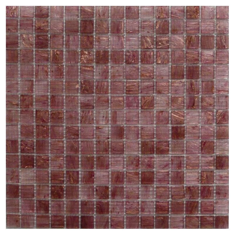 Rouge cuivre plus gemme mosaïque pâte de verre par 25 carreaux
