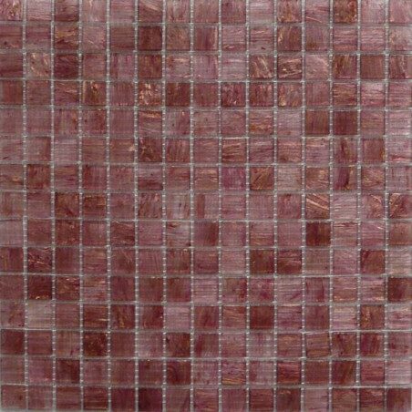 Rouge cuivre plus gemme mosaïque pâte de verre par 25 carreaux