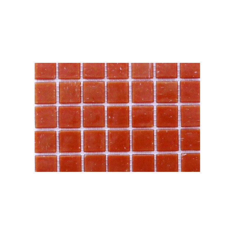 Orange foncé mosaïque pâte de verre sans bulle 2 par 2cm par 25 carreaux