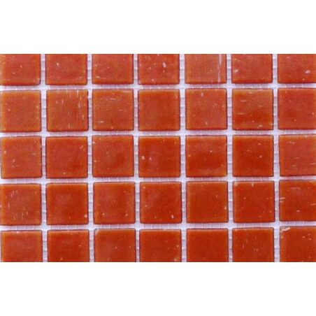 Orange foncé mosaïque pâte de verre sans bulle 2 par 2cm par 25 carreaux