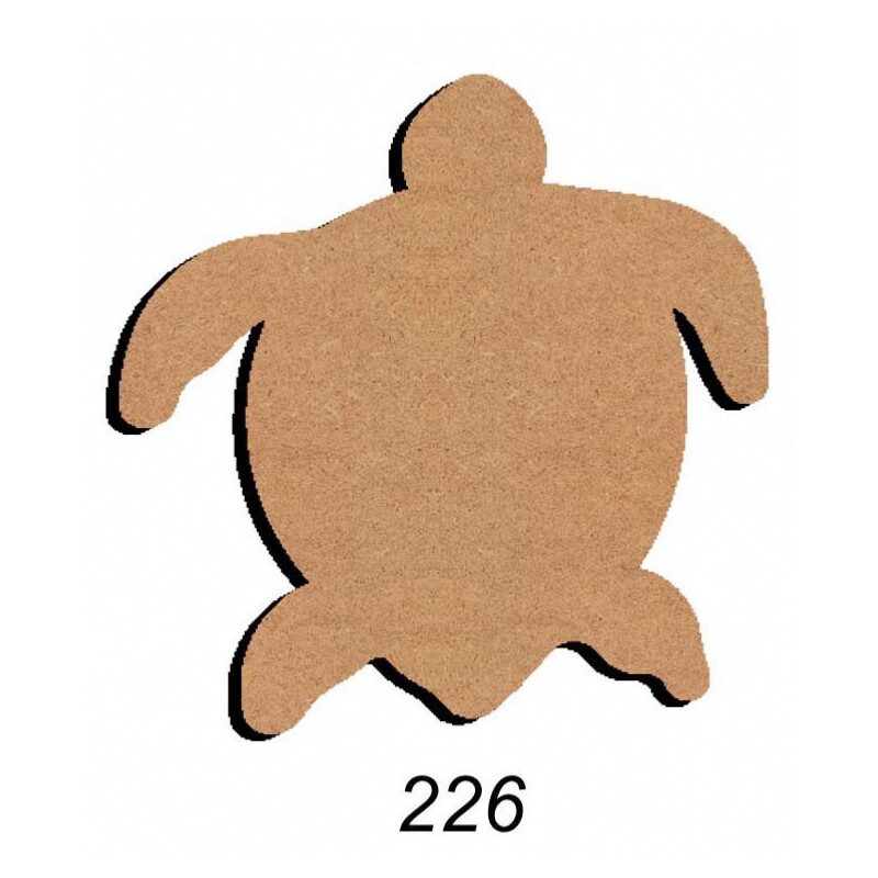 Tortue de mer 27 par 26 cm support bois médium mdf pour mosaïque