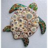 Tortue de mer 27 par 26 cm support bois médium mdf pour mosaïque