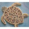 Tortue de mer 27 par 26 cm support bois médium mdf pour mosaïque