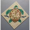 Tortue de mer 27 par 26 cm support bois médium mdf pour mosaïque