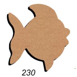 Poisson support bois 21 par 25 cm pour mosaïque