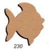 Poisson support bois 21 par 25 cm pour mosaïque