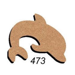 Dauphin 14 par 13 cm support bois pour mosaïque